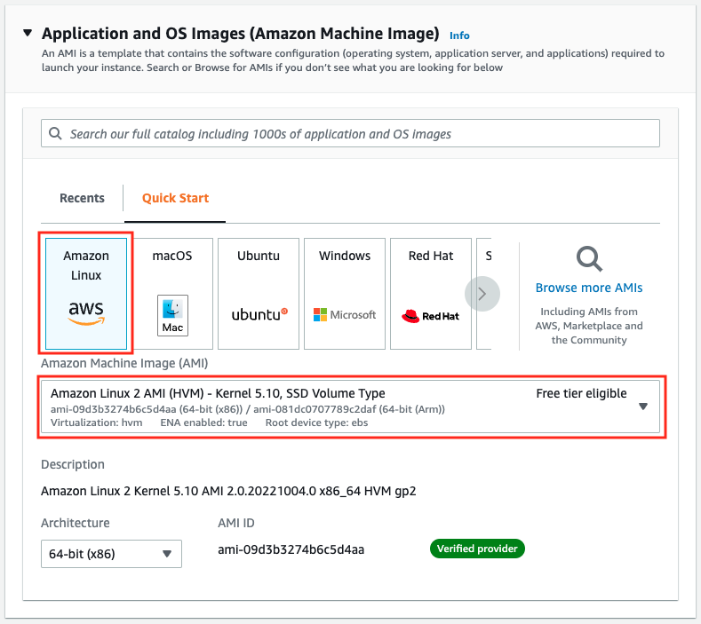 Choosing an Amazon Machine Image